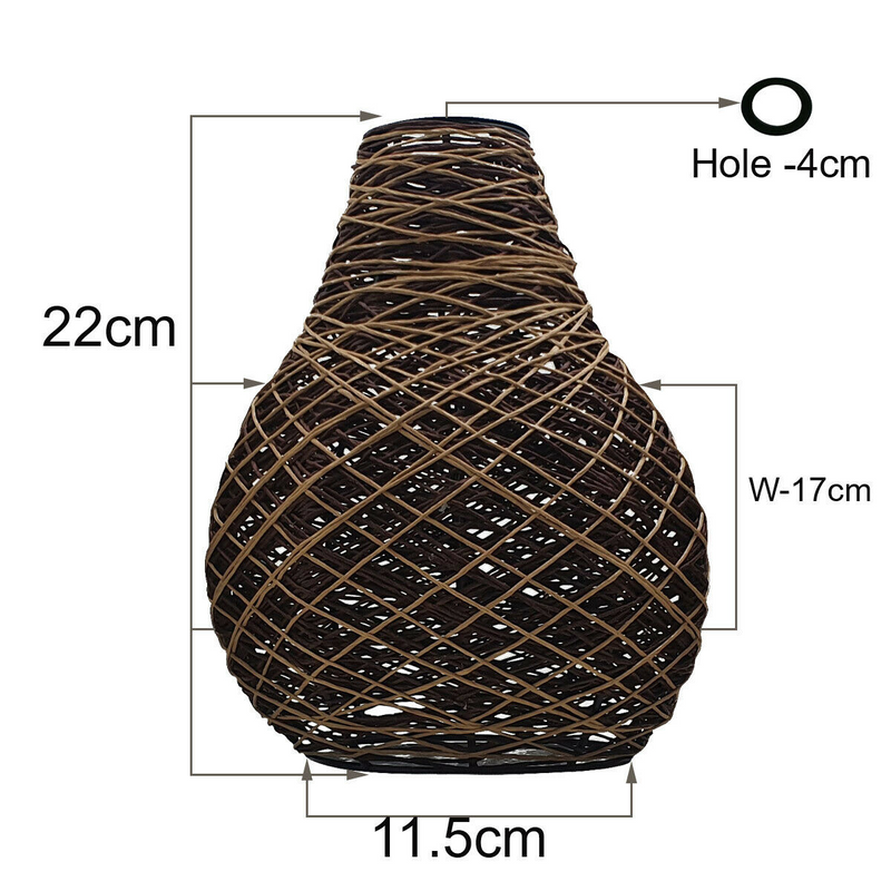 Decorative Modern Woven Rattan Pendant Lamp Cage Lighting Shade - Stylish and Unique Look