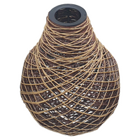 Decorative Modern Woven Rattan Pendant Lamp Cage Lighting Shade - Stylish and Unique Look