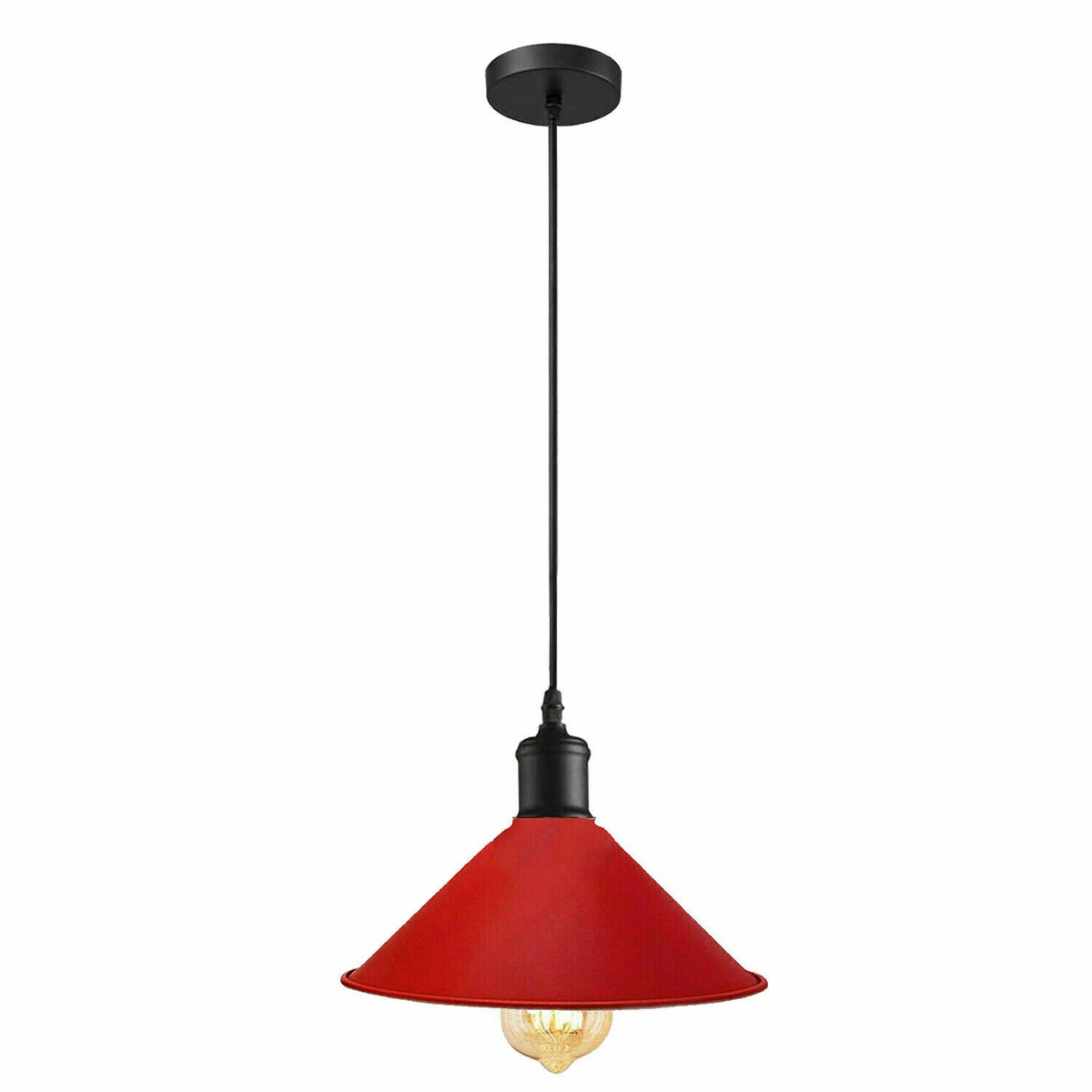 Red Pendant Lamp Industrial Style Decorative Ceiling Lamp