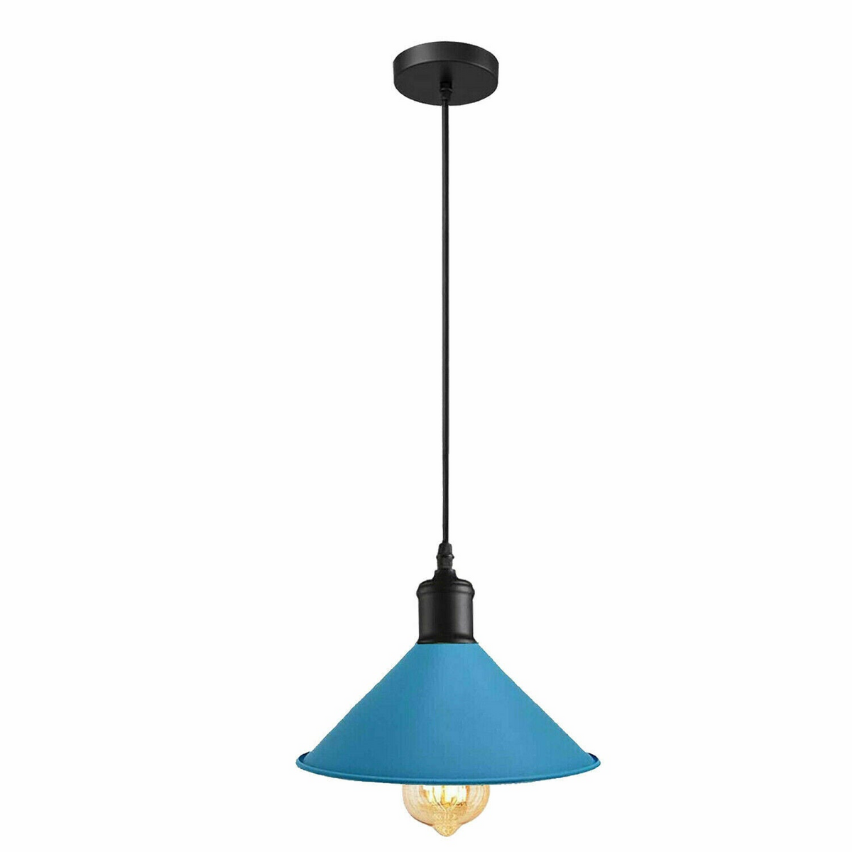 Blue Pendant Lamp Industrial Style Decorative Ceiling Lamp