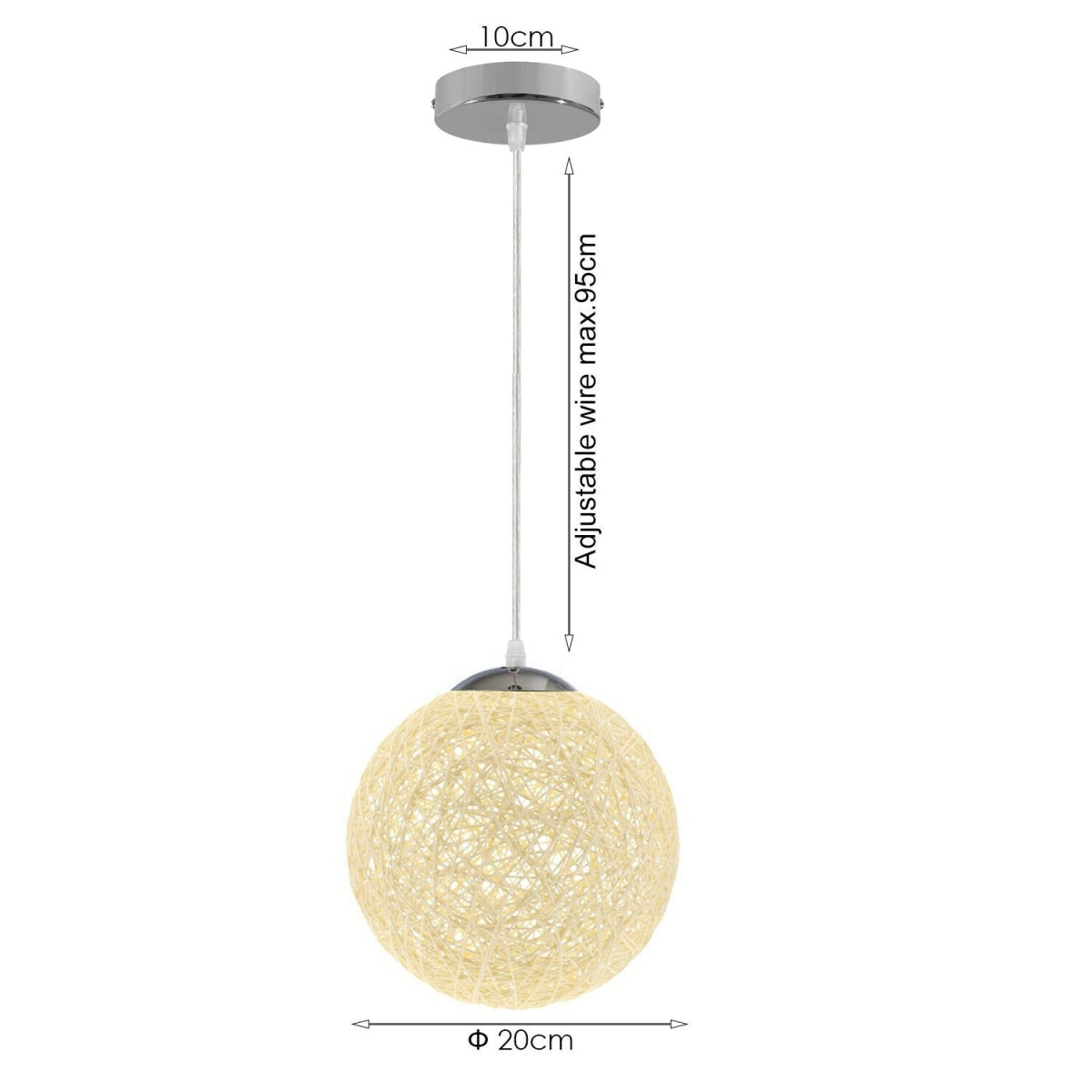 Modern Wicker Rattan Lampshade Ceiling Pendant Lamp - Hanging Decoration Lamp