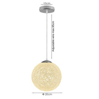 Modern Wicker Rattan Lampshade Ceiling Pendant Lamp - Hanging Decoration Lamp