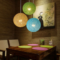 Modern Wicker Rattan Lampshade Ceiling Pendant Lamp - Hanging Decoration Lamp