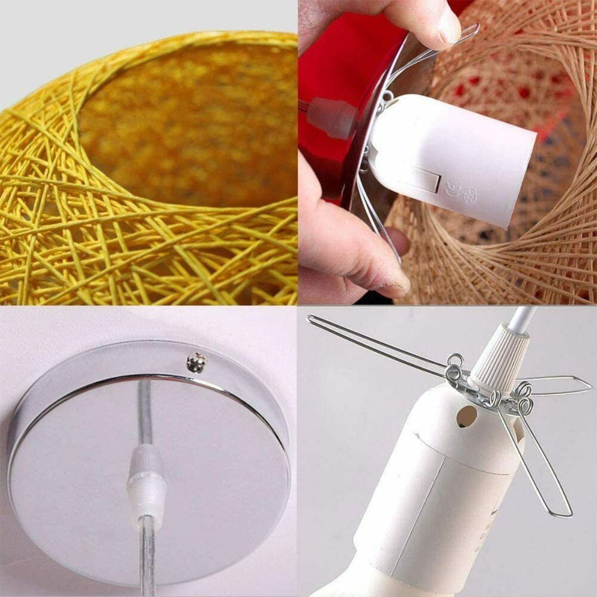 Modern Wicker Rattan Lampshade Ceiling Pendant Lamp - Hanging Decoration Lamp