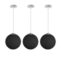 Black Chandelier with Ball Hanging Lamp - Single Indoor Lamp Light