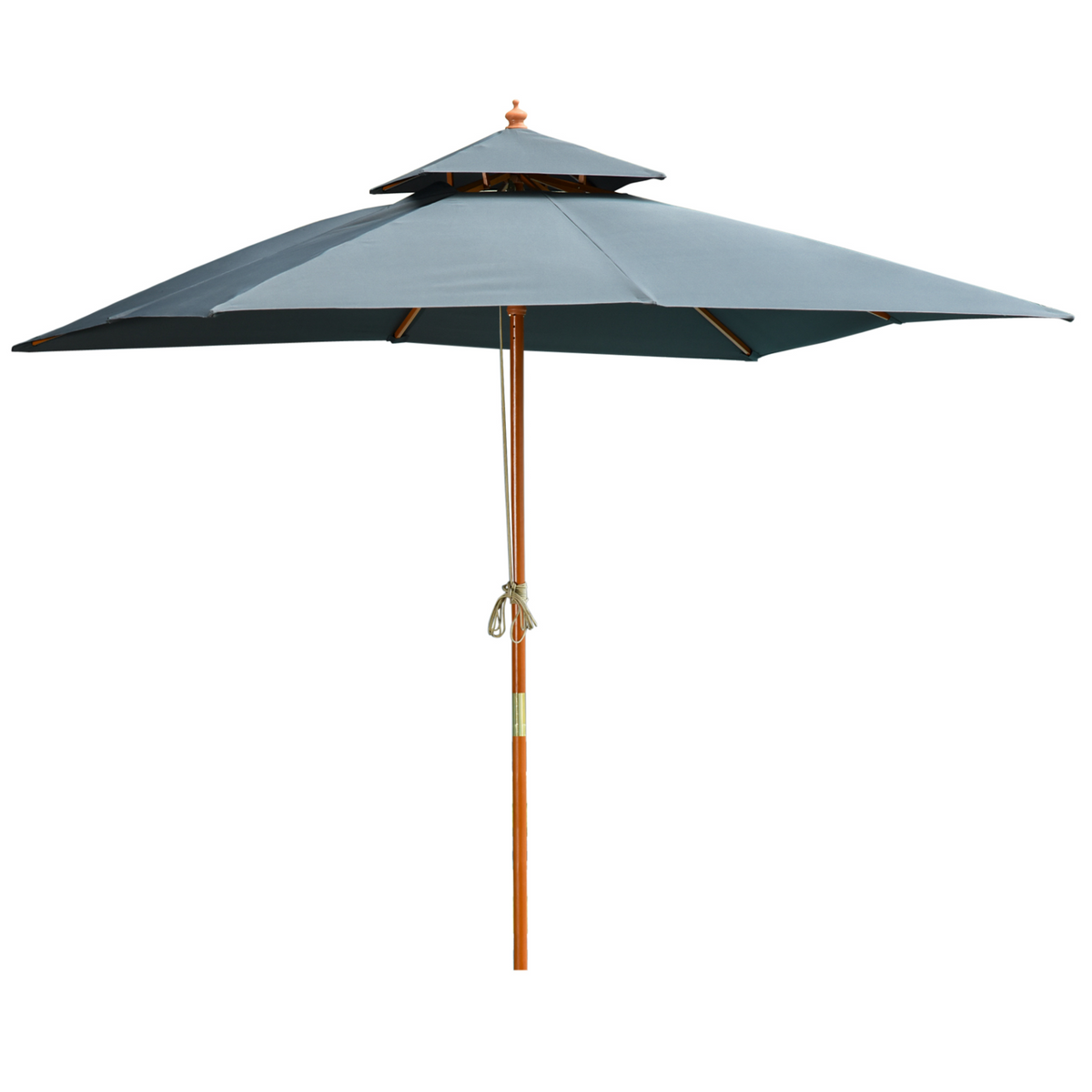 Outsunny 3 x 3 Meter Patio Parasol Garden Umbrellas Grey