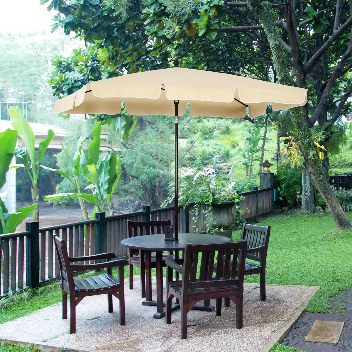 Outsunny Aluminium Sun Parasol Garden Umbrella - Stay Cool and Shaded