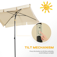 Outsunny Aluminium Sun Parasol Garden Umbrella - Stay Cool and Shaded