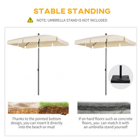 Outsunny Aluminium Sun Parasol Garden Umbrella - Stay Cool and Shaded