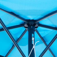 Outsunny 2.7M Tilting Parasol Sun Shade with Crank (Blue) - Outdoor Garden Umbrellas