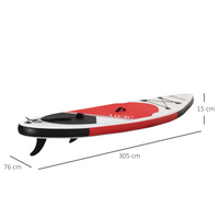 Outsunny Inflatable Paddle Stand Up Board - White