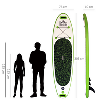 HOMCOM 10ft Blow up Paddle Board Standup Paddle Board Inflatable SUP Board Surfing Non-Slip Panel