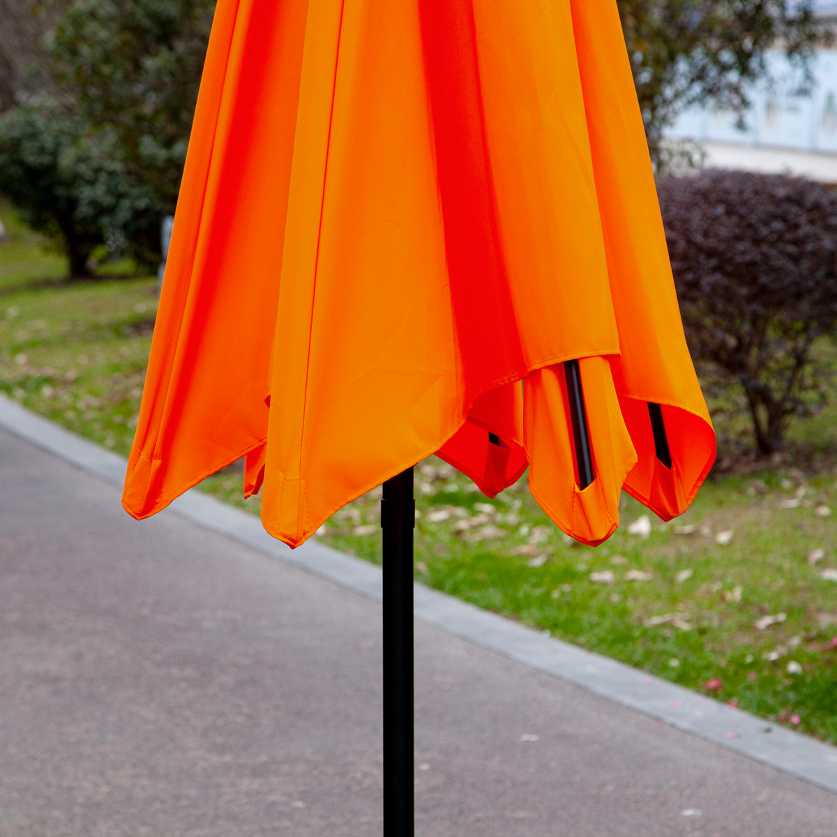 Outsunny 2.7M Tilting Garden Parasol Sun Shade Umbrella (Orange) - Aluminum Frame, Crank Mechanism