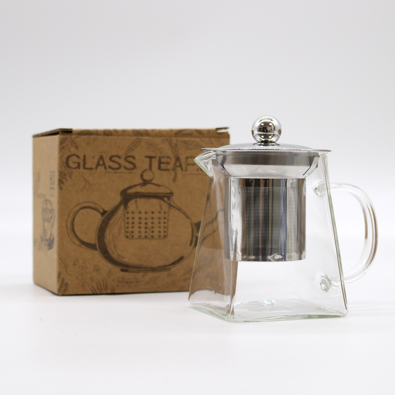 Glass Infuser Teapot - Tower Shape - 350ml | Elegant and Functional Tea Brewing