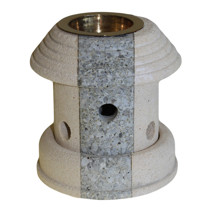 Stone Oil Burner - Combo Lantern | Create a Soothing Ambiance with Indonesian Sandstone