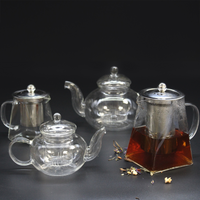 Glass Infuser Teapot - Tower Shape - 350ml | Elegant and Functional Tea Brewing