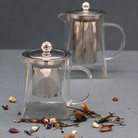 Glass Infuser Teapot - Tower Shape - 750ml | Elegant Tea Brewer