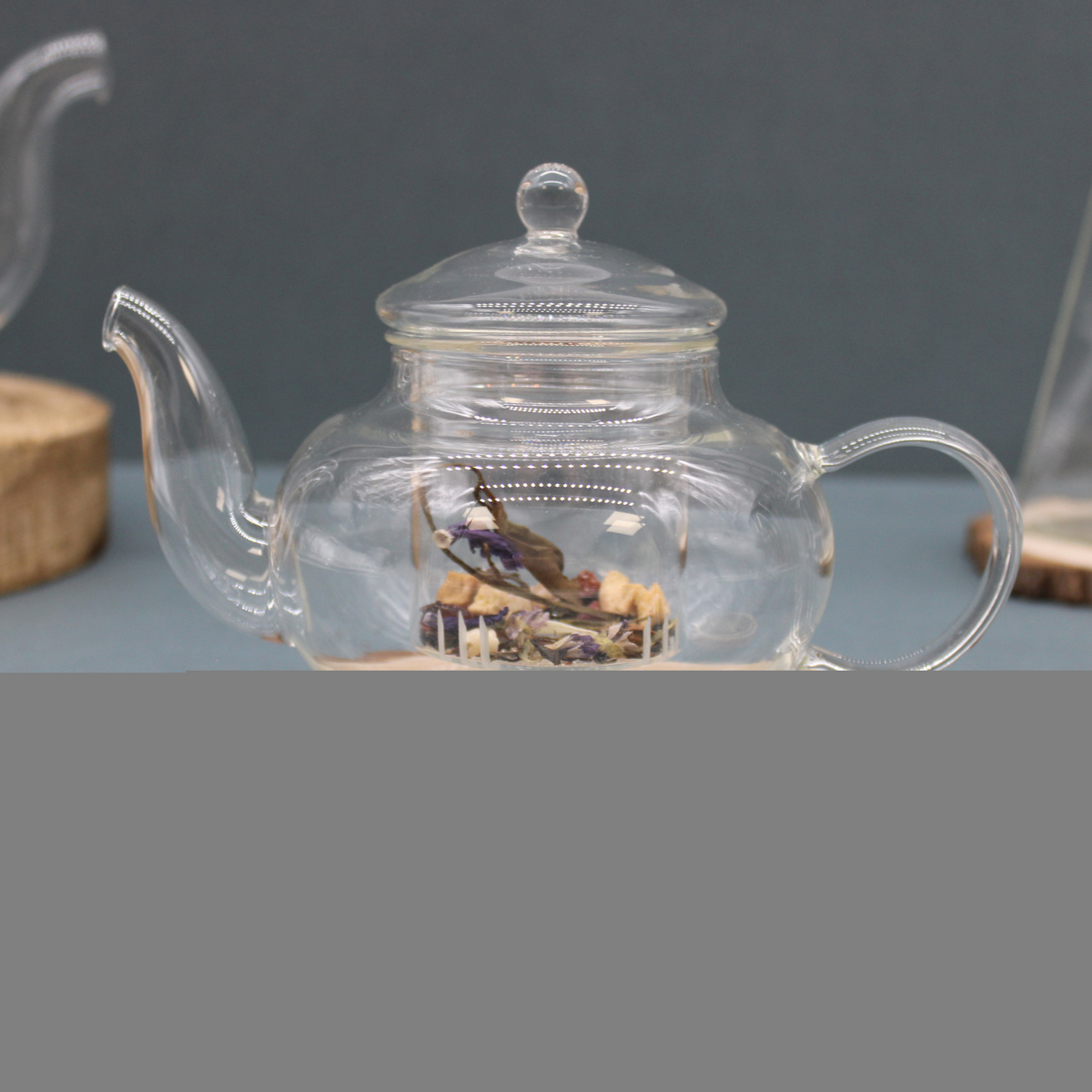 Glass Infuser Teapot - Round Pearl - 400ml - Shop Now!