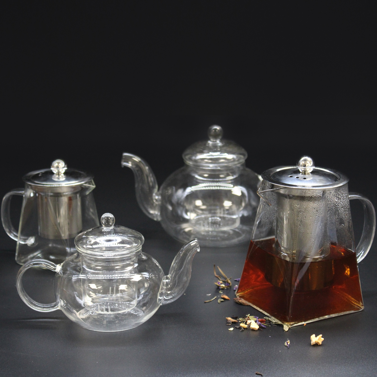 Glass Infuser Teapot - Round Pearl - 400ml - Shop Now!