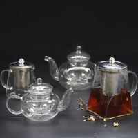 Glass Infuser Teapot - Round Pearl - 400ml - Shop Now!