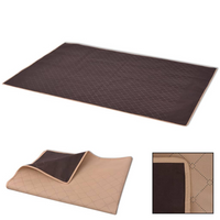 Picnic Blanket Beige and Brown 100x150 cm - Water Repellant, Reversible, Easy to Clean