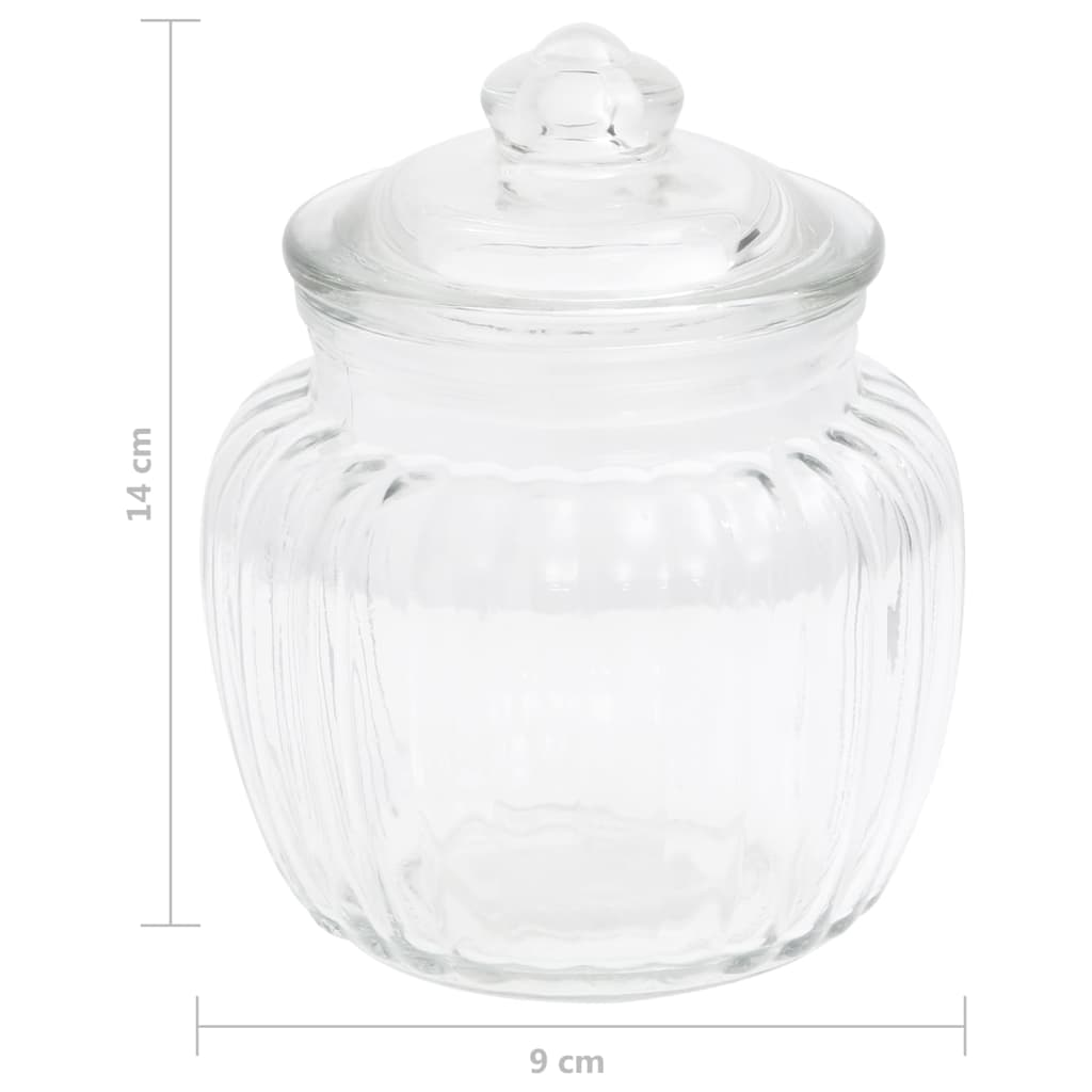 vidaXL Storage Jars 6 pcs 500 ml Glass - Decorative and Functional Glass Jars