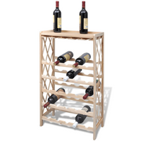 Wine Rack for 25 Bottles - Solid Fir Wood, Durable and Stylish