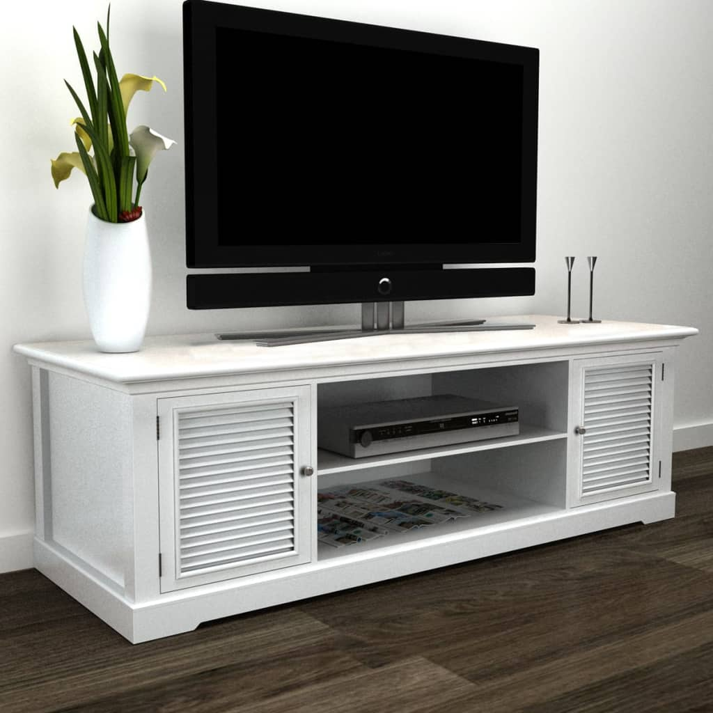 TV Stand White Wood - Elegant, Sturdy and Stylish