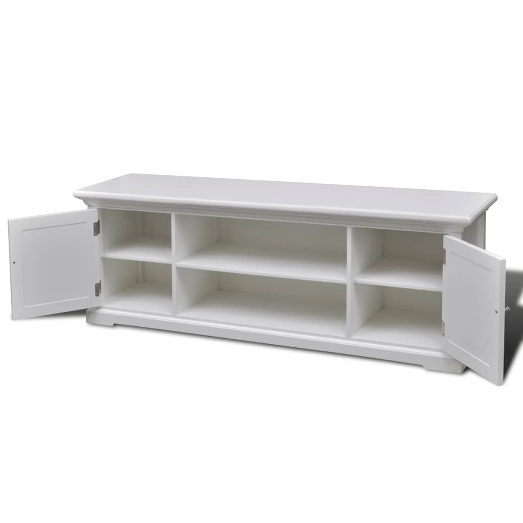 TV Stand White Wood - Elegant, Sturdy and Stylish