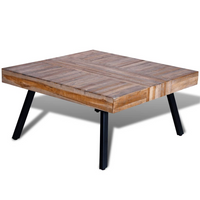 Coffee Table Square Reclaimed Teak Wood - Unique and Vintage Style