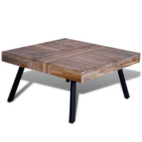 Coffee Table Square Reclaimed Teak Wood - Unique and Vintage Style