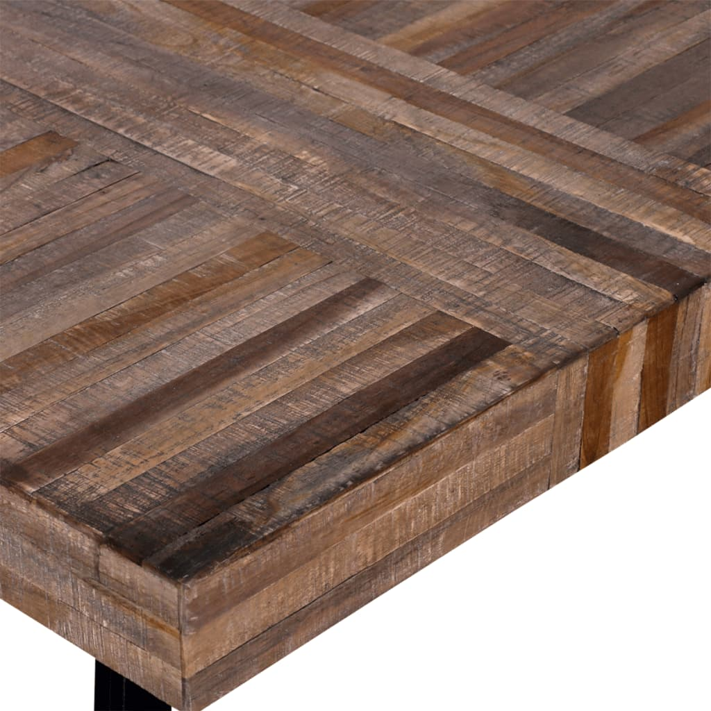 Coffee Table Square Reclaimed Teak Wood - Unique and Vintage Style