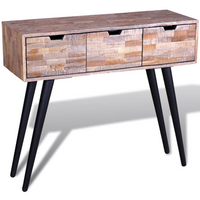 Console Table with 3 Drawers | Reclaimed Teak Wood - Rustic Charm for Your Home