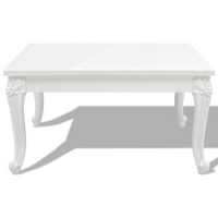 Coffee Table 80x80x42 cm High Gloss White - Elegant and Versatile