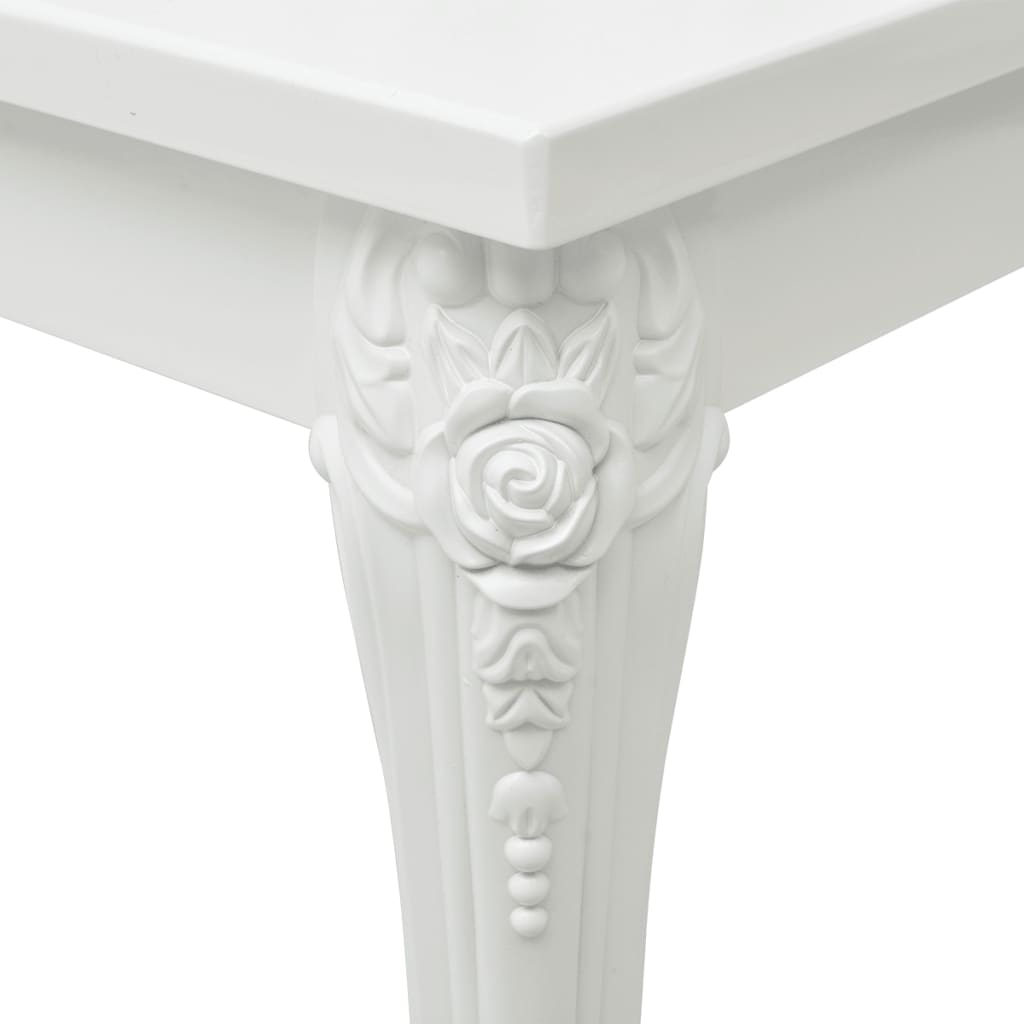 Coffee Table 100x60x42 cm High Gloss White - Classic Design, Easy to Clean, Durable