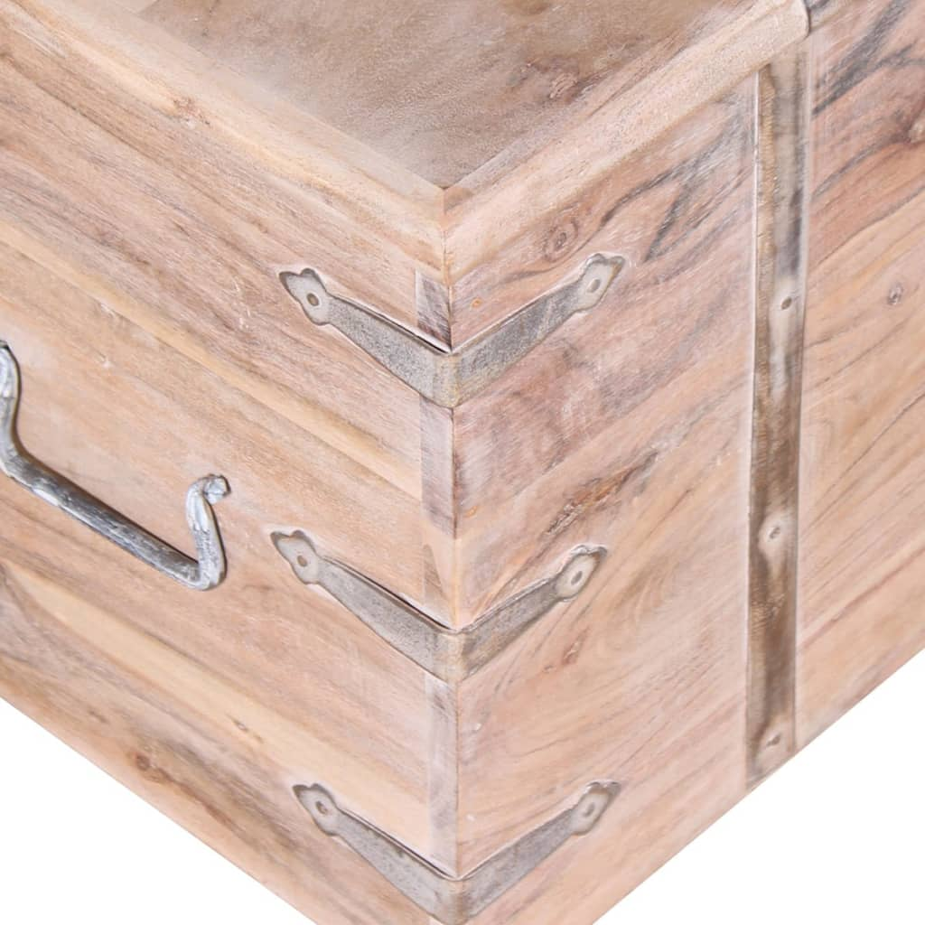 Two Piece Storage Chest Set Acacia Wood - Ample Storage Space, Handmade Solid Wood, Unique Design