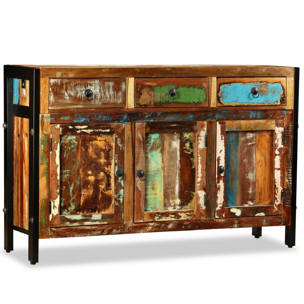 Sideboard Solid Reclaimed Wood 120x35x76 cm - Ample Storage Space | Antique-style | Handmade