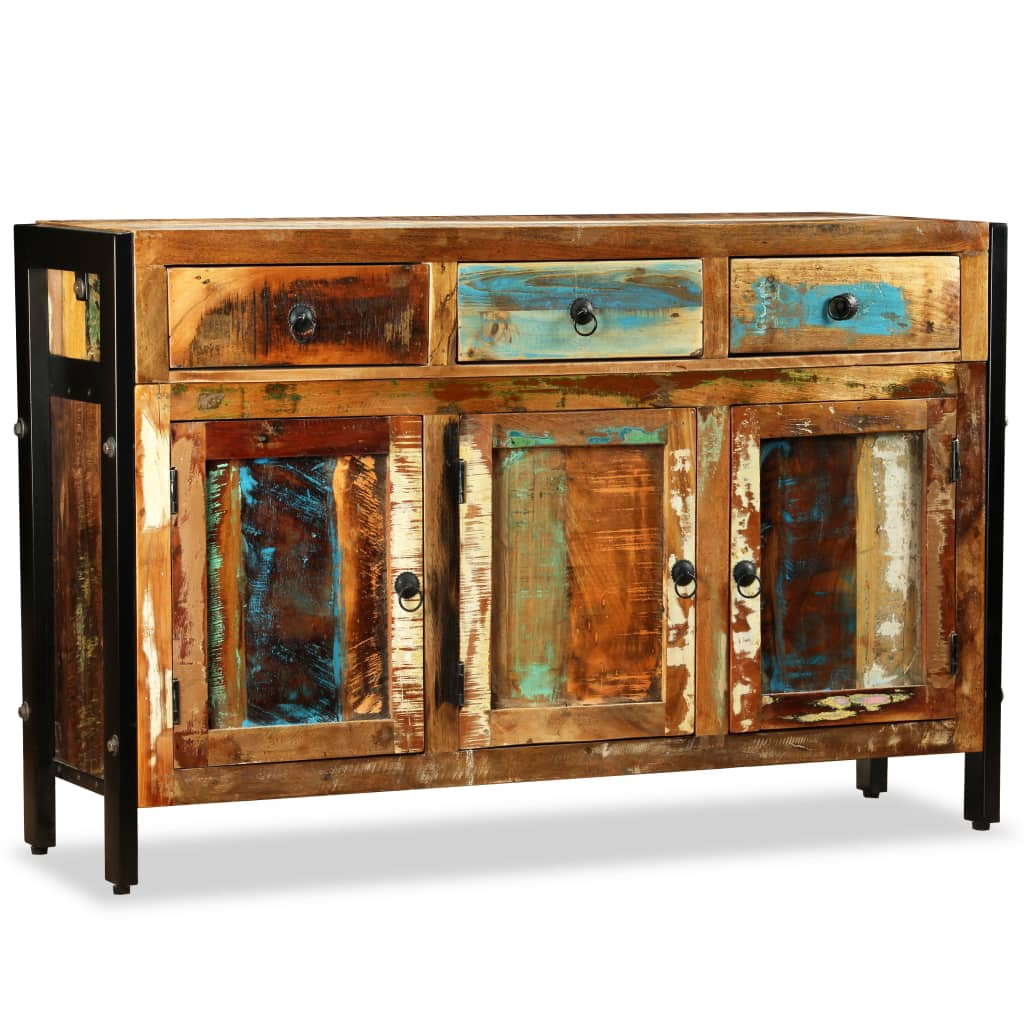 Sideboard Solid Reclaimed Wood 120x35x76 cm - Ample Storage Space | Antique-style | Handmade