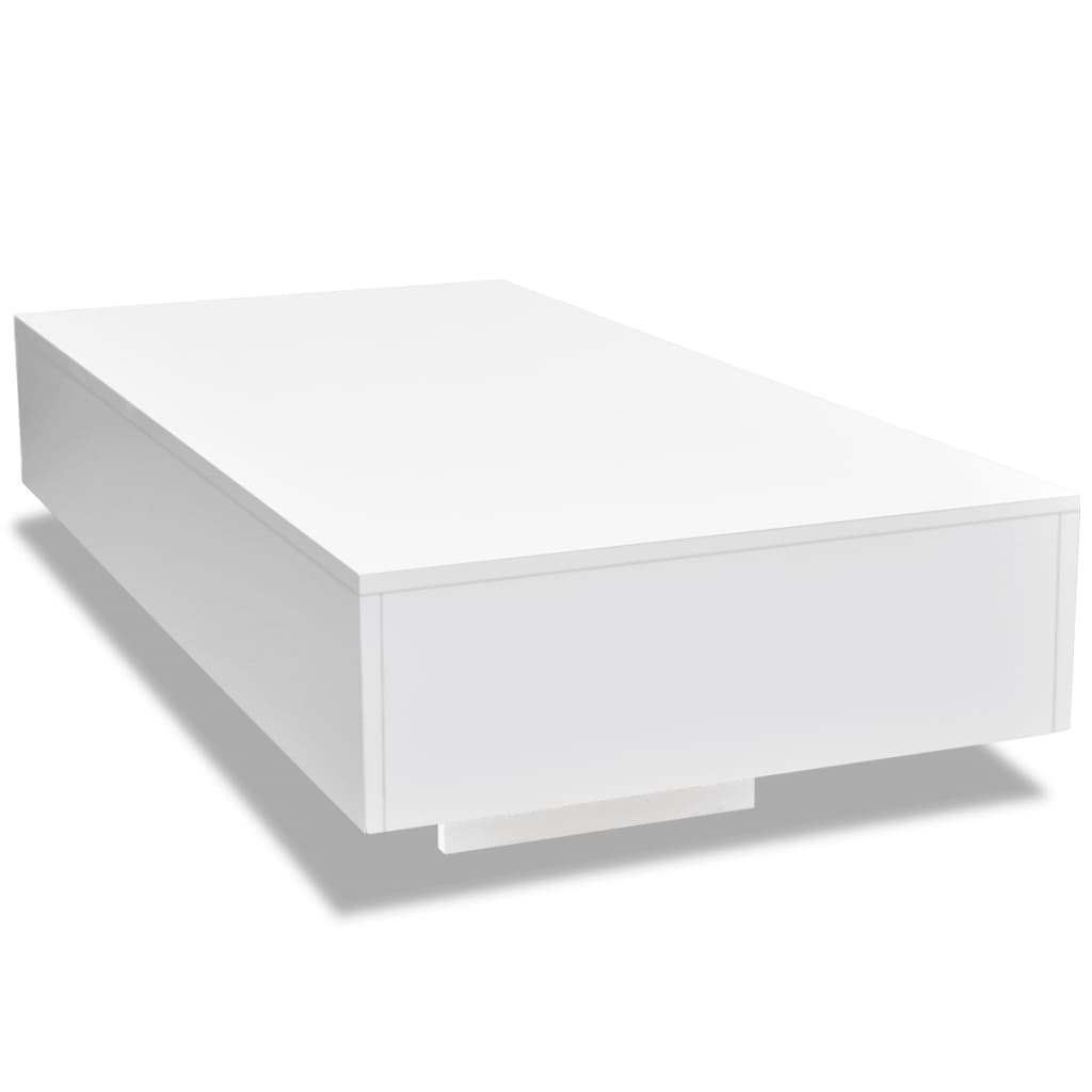 Coffee Table High Gloss White - Modern and Elegant | Easy to Clean