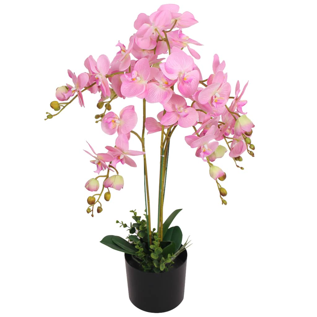 Artificial Orchid Plant with Pot 75 cm Pink - Realistic and Durable