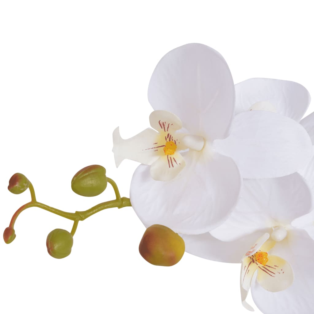 Artificial Orchid Plant with Pot 75 cm White - Lifelike and Durable