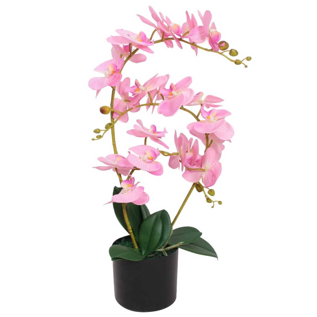 Artificial Orchid Plant with Pot 65 cm Pink - Lifelike and Low Maintenance