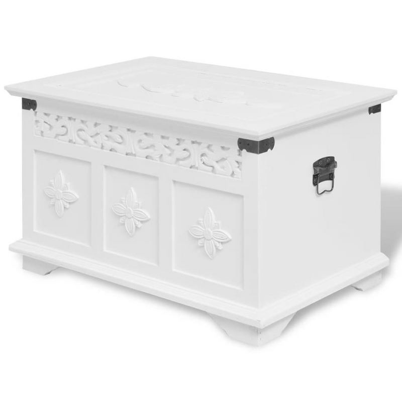 Two Piece Storage Chest Set White - Elegant and Spacious Storage Solution