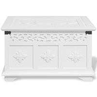 Two Piece Storage Chest Set White - Elegant and Spacious Storage Solution