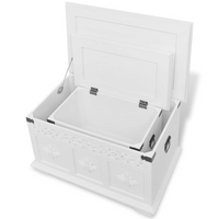 Two Piece Storage Chest Set White - Elegant and Spacious Storage Solution