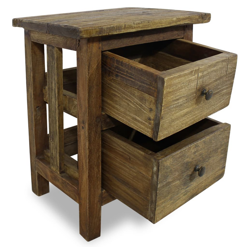 Nightstand Solid Reclaimed Wood 40x30x51 cm - Rustic Charm for Your Home