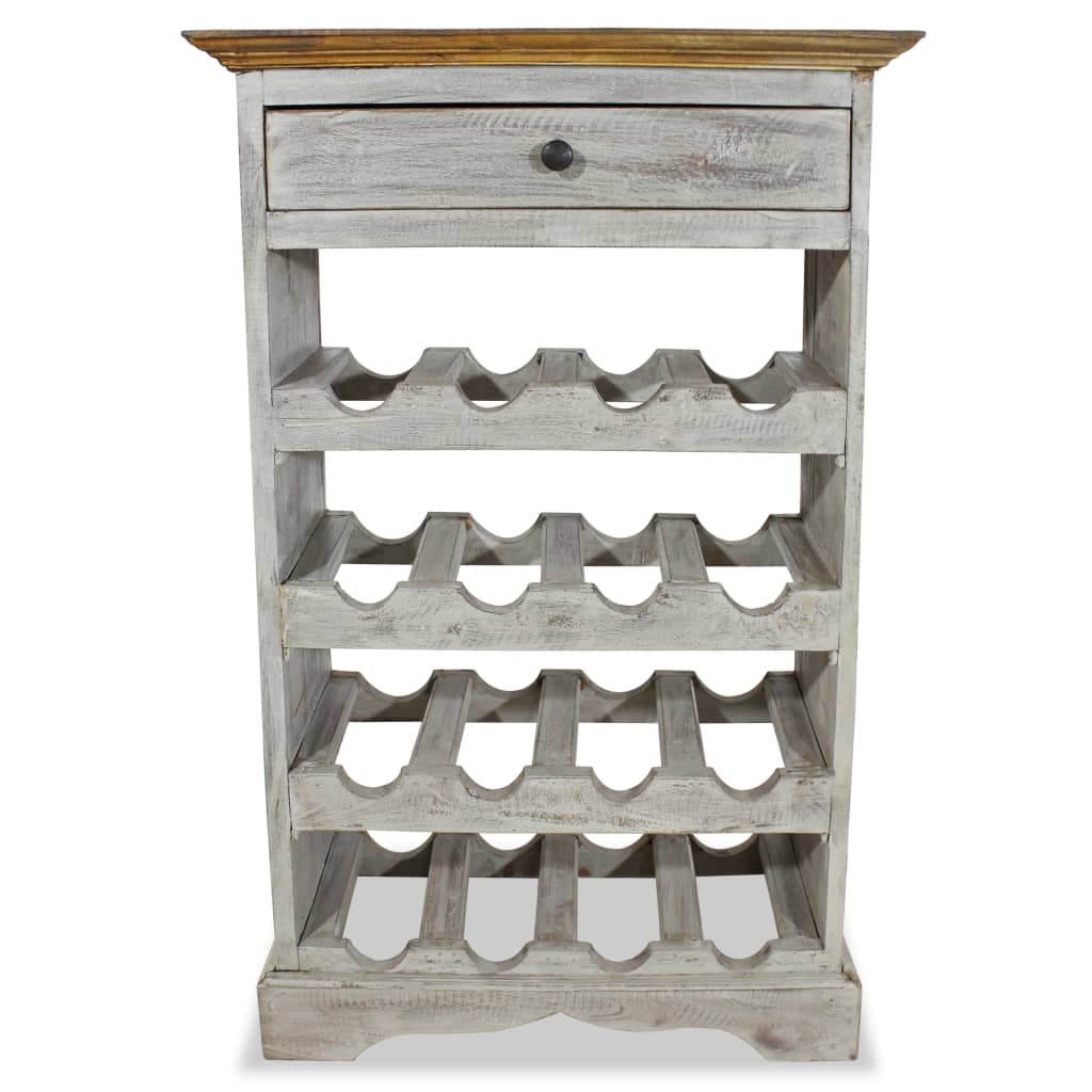 Wine Rack Solid Reclaimed Wood - Vintage Style, Handmade, Unique and Eye-Catching