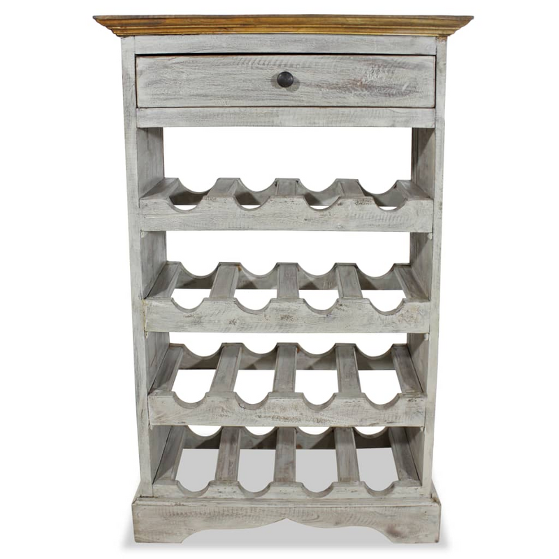 Wine Rack Solid Reclaimed Wood - Vintage Style, Handmade, Unique and Eye-Catching