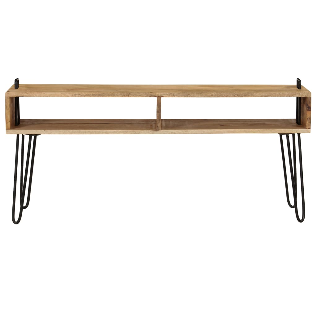 TV Stand Solid Mango Wood 110x35x45 cm - Sturdy and Stylish