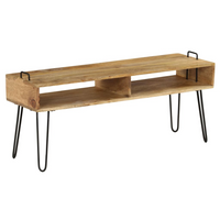 TV Stand Solid Mango Wood 110x35x45 cm - Sturdy and Stylish